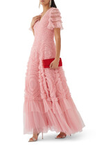 Verity Ruffle V-Neck Gown